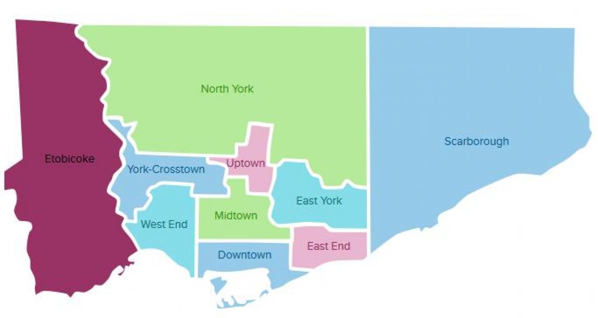 mapa okolic Toronto