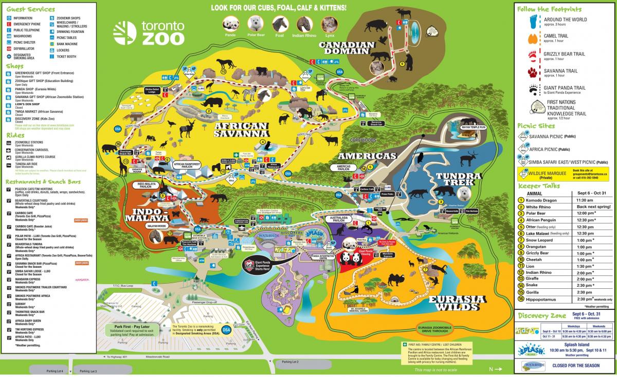 mapa Toronto zoo