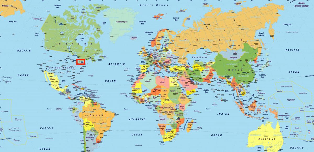 Mapa świata w Toronto