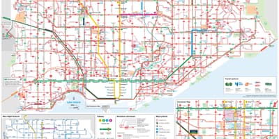 TTC mapy tras autobusowych