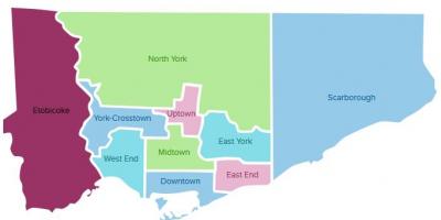 Mapa okolic Toronto