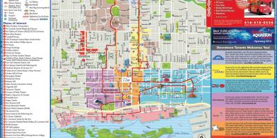 Mapa Toronto hop-on-hop-off bus tour