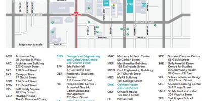 Райерсон kampusu mapie Toronto